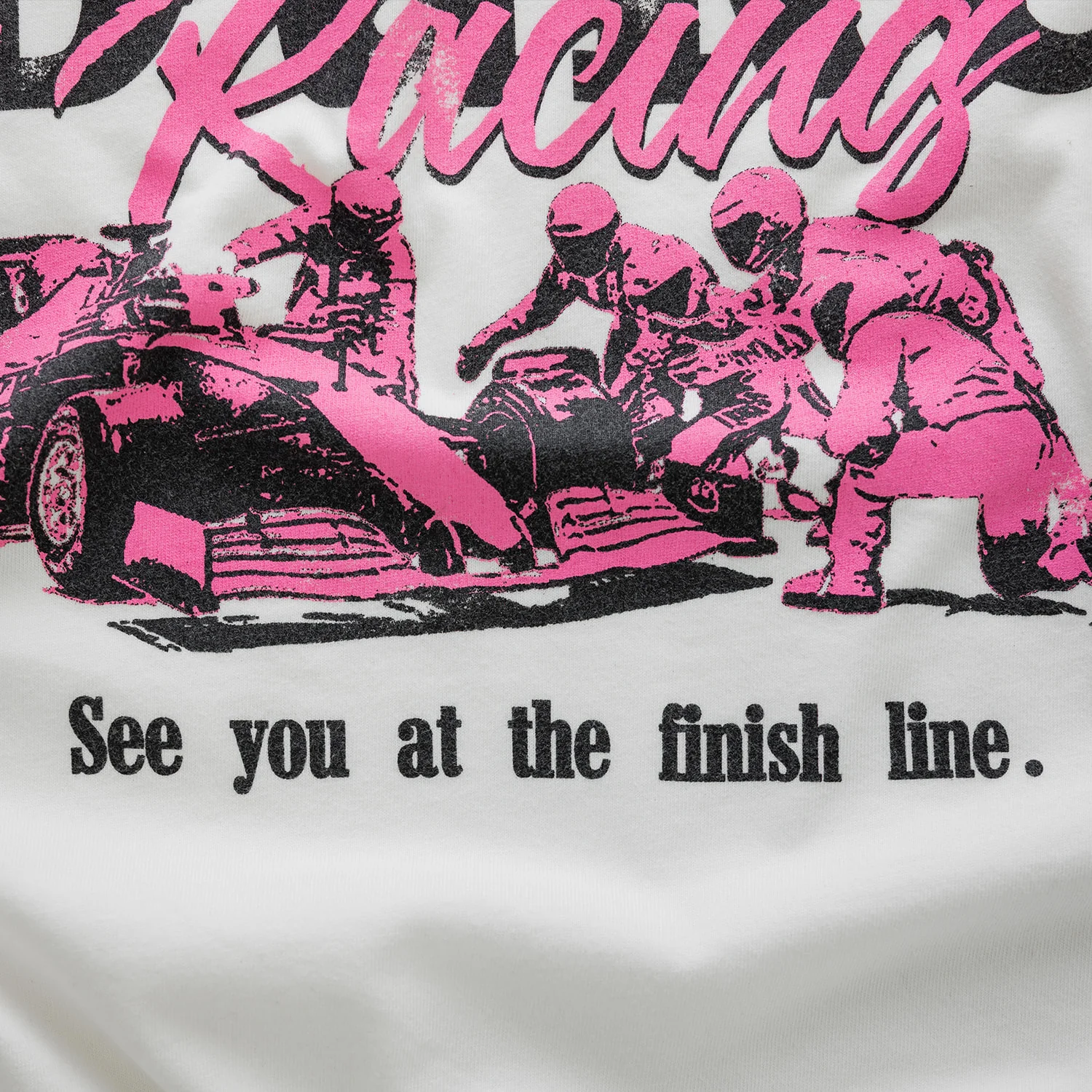 Alpine Formula One Team Pit Stop Vintage White T-Shirt - Image 5