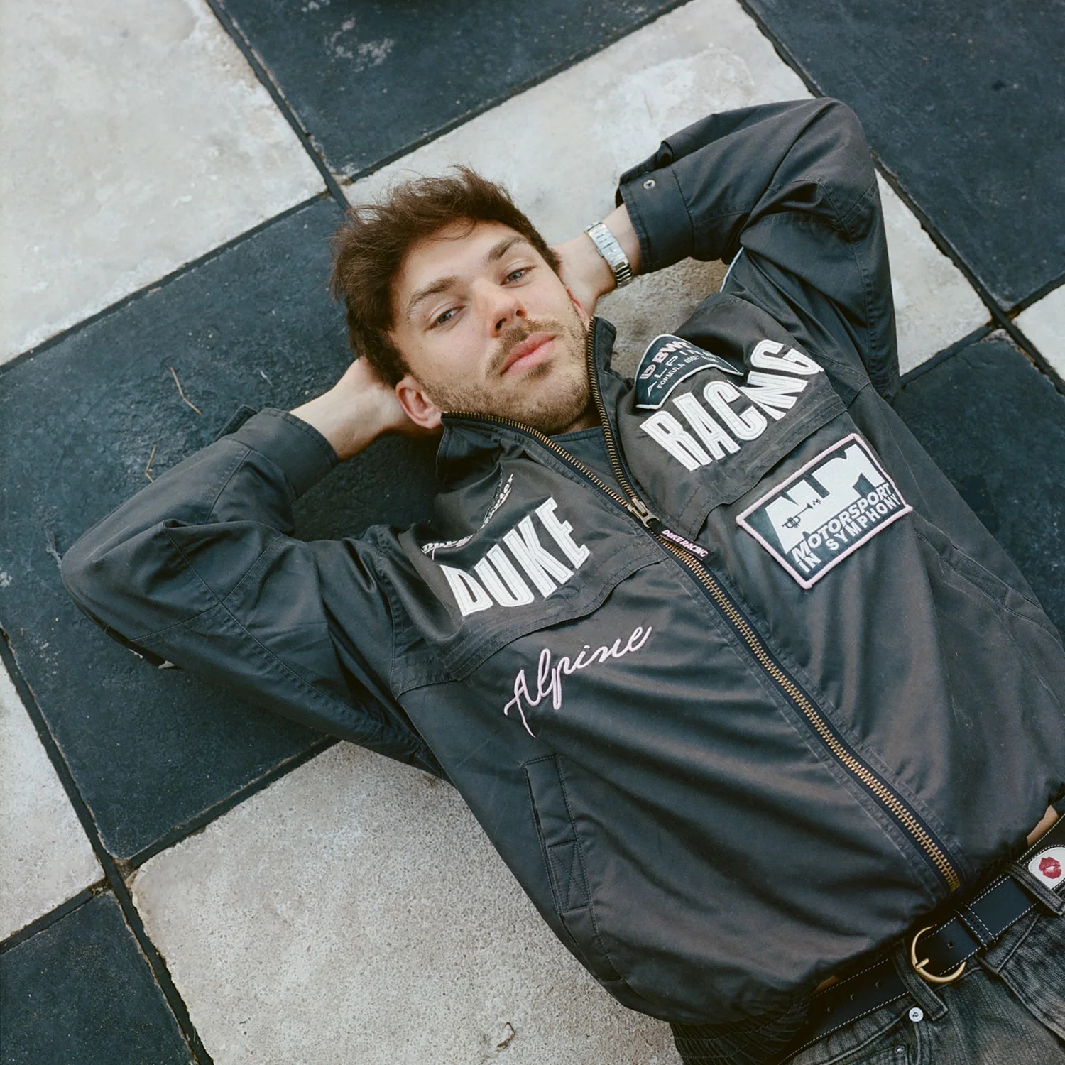 Alpine Formula One Team Washed Black Trackside Jacket - Image 10