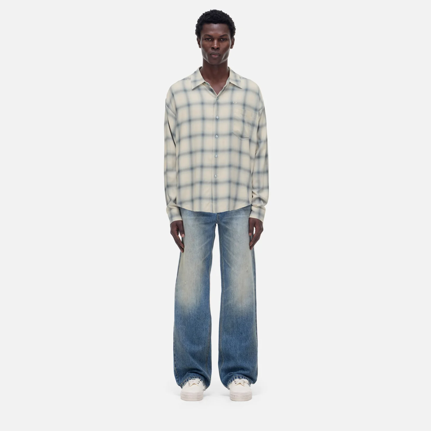CB Dappled Check Blue Shirt - Image 4