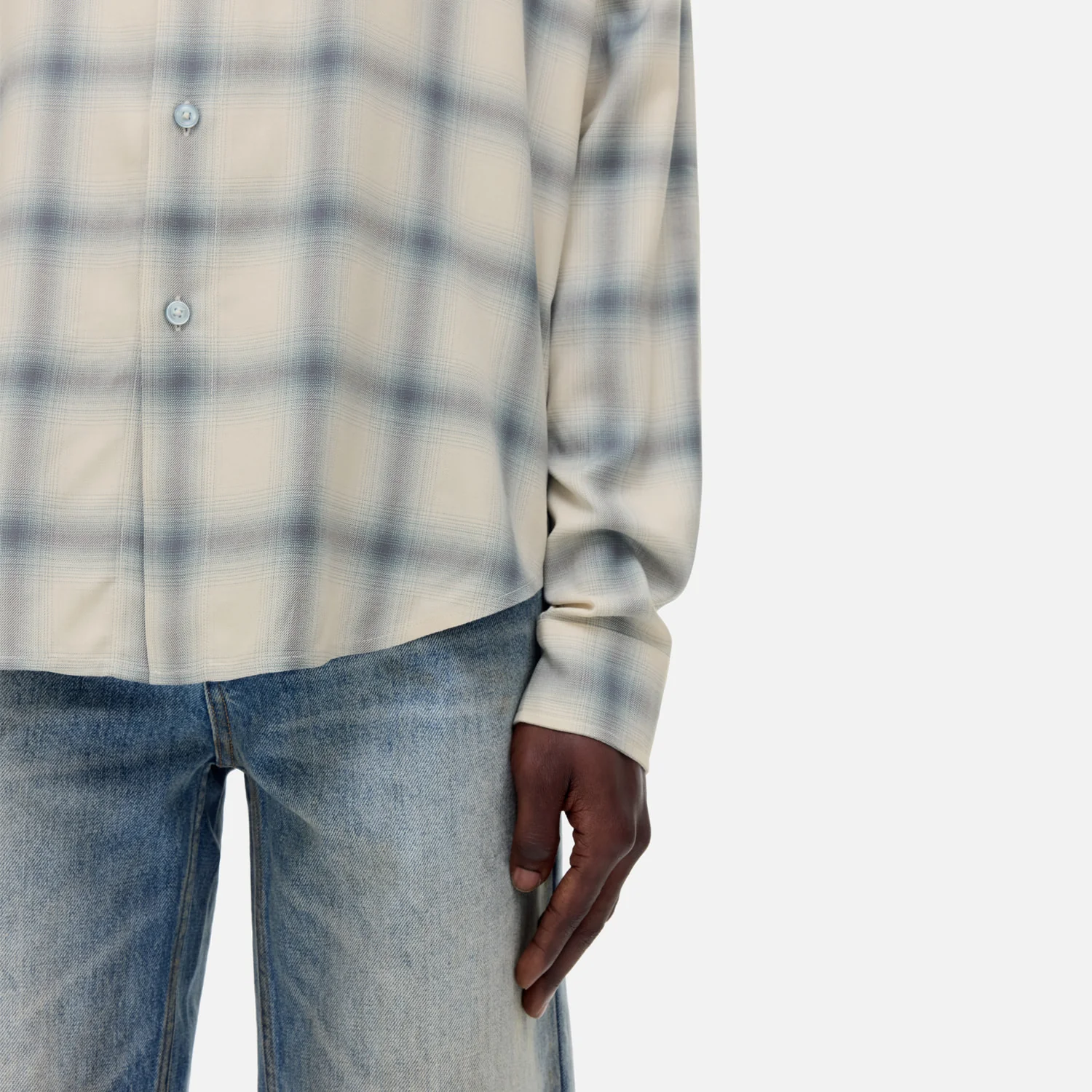 CB Dappled Check Blue Shirt - Image 7