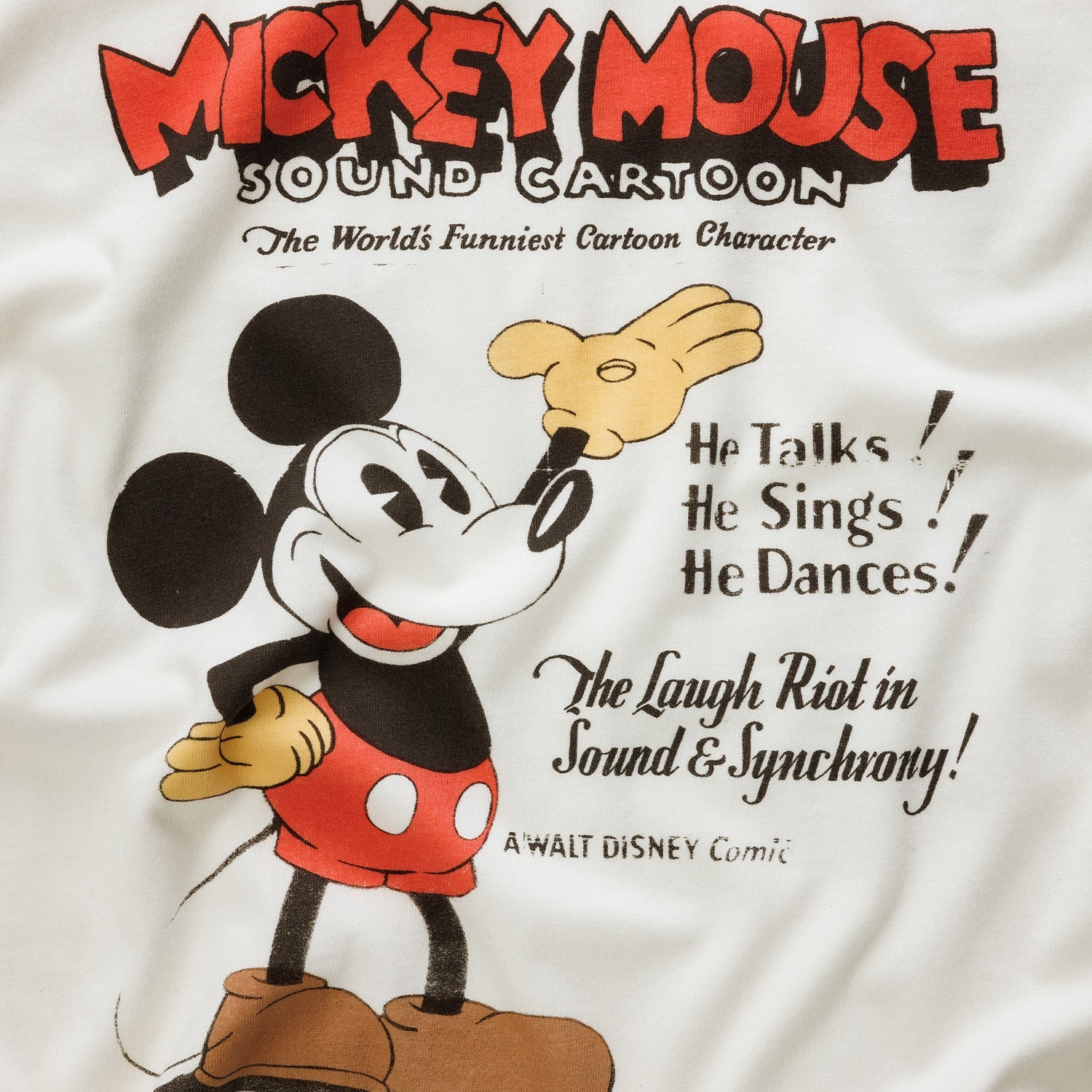 Disney Mickey Mouse Vintage White T-Shirt - Image 2