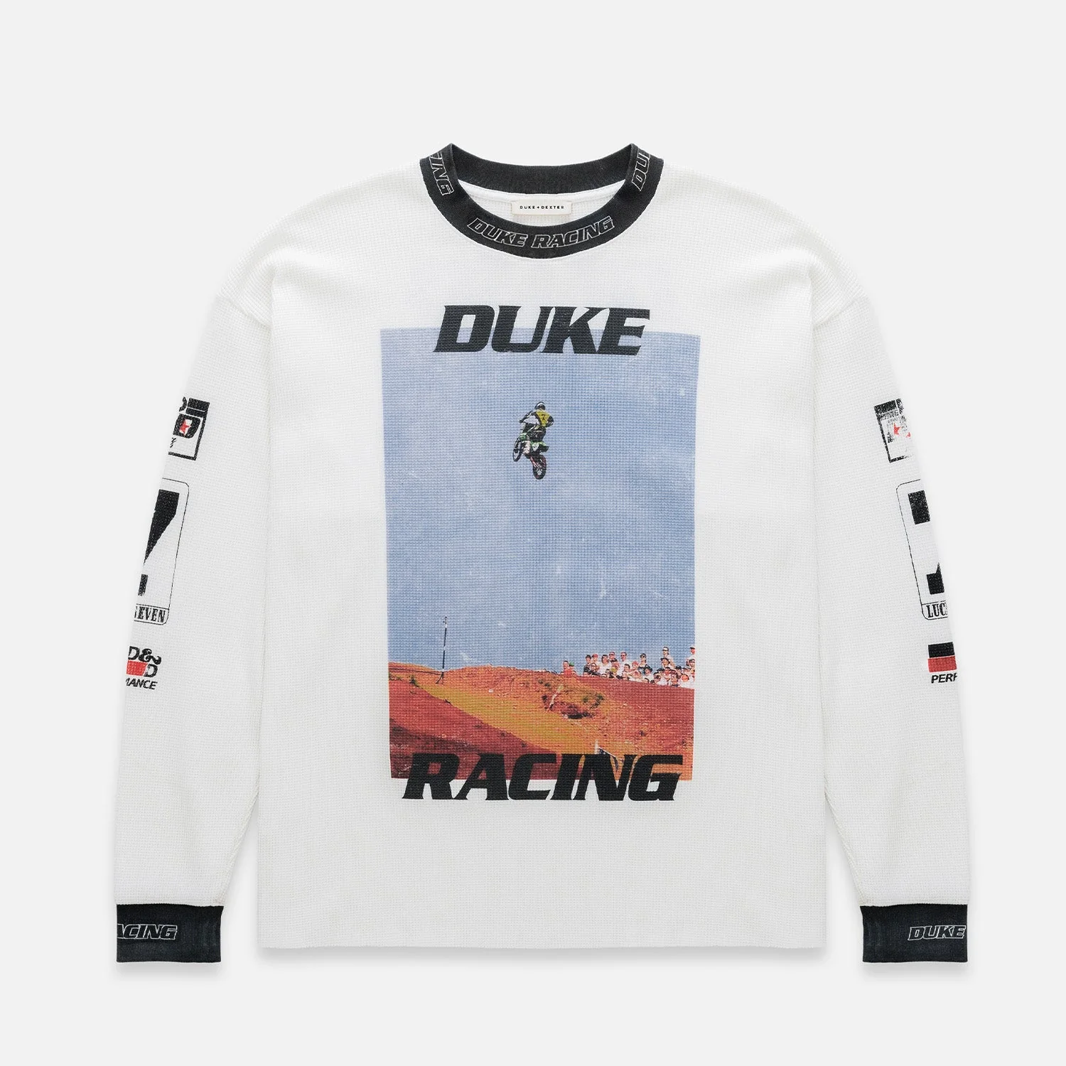 DR Motocross Vintage White Waffle Top