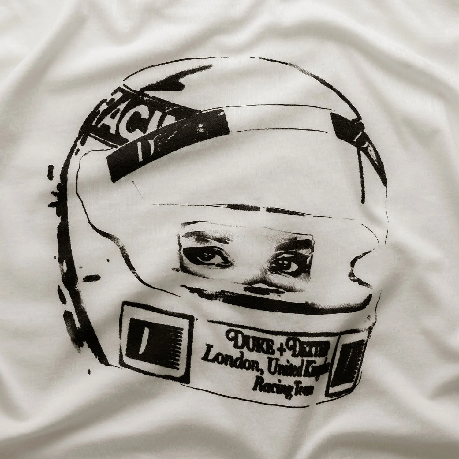DR Sketch Helmet Vintage White T-Shirt - Image 5