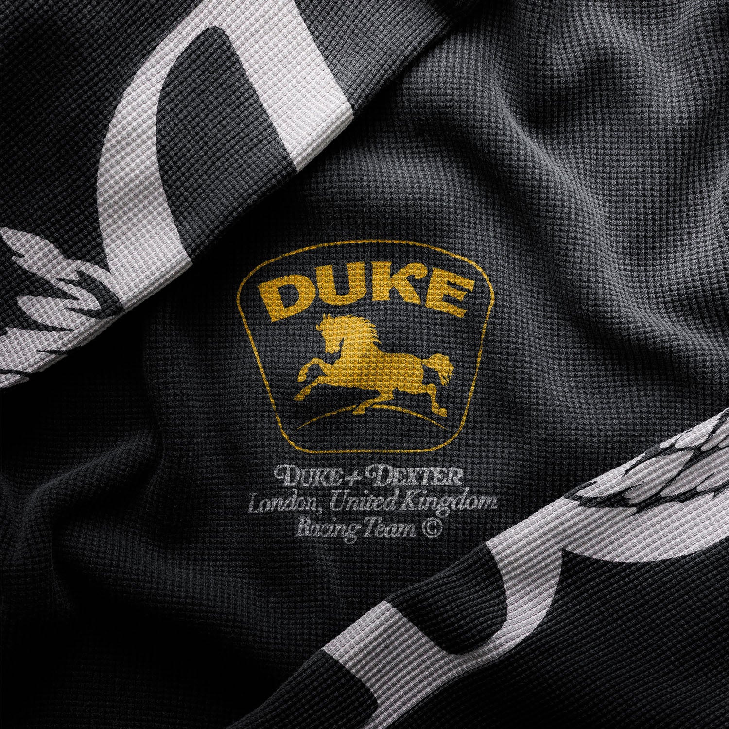 DR Sponsors Washed Black Waffle Top - Image 6