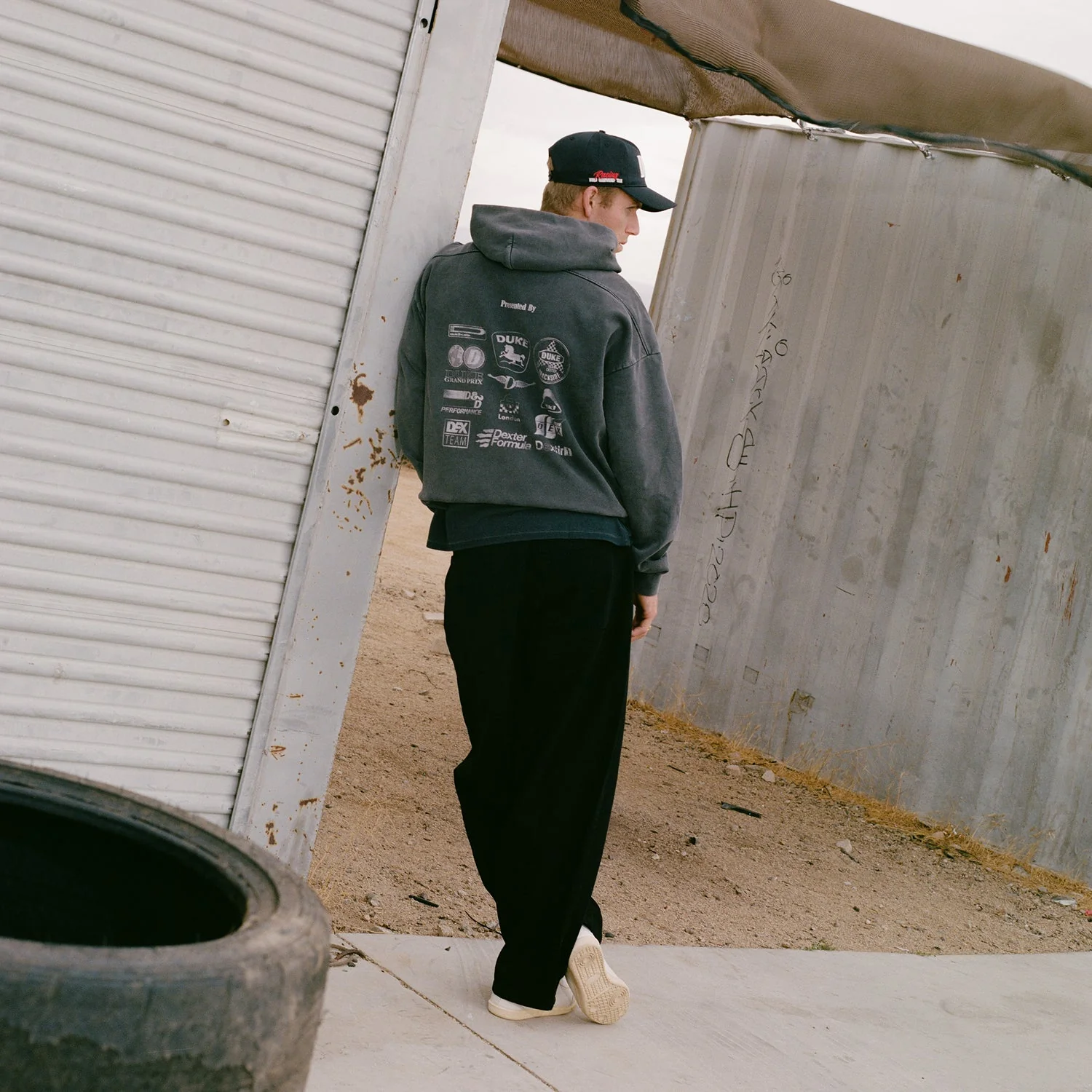 DR Sponsors Washed Grey Hoodie - Image 9