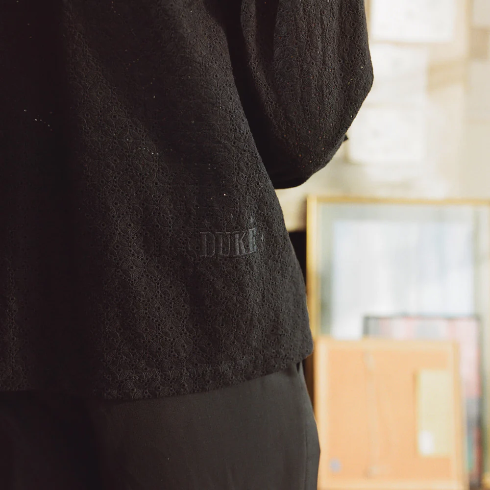 Duke Black Crochet Shirt - Image 8