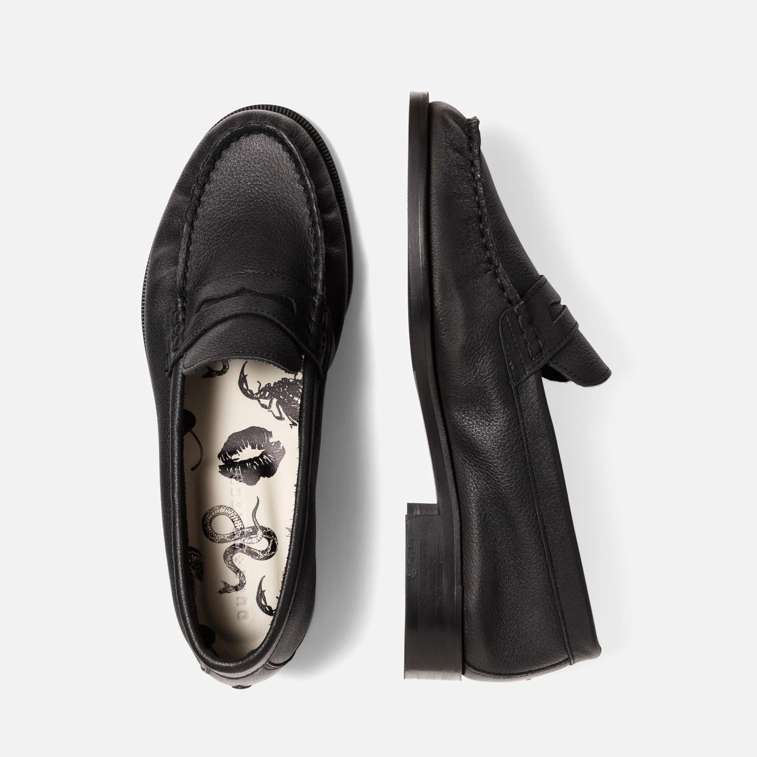 Ezra Black Tumbled Ruched Loafer - Women's - Image 5