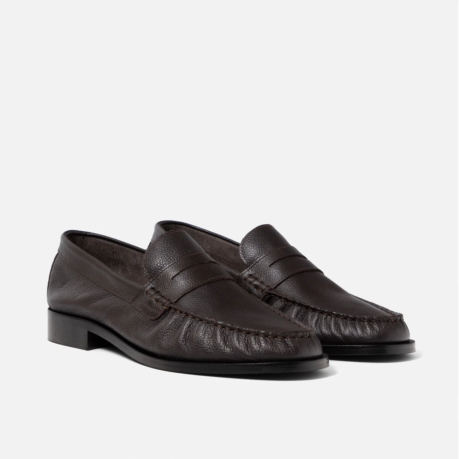 Ezra Brown Pebble Ruched Loafer - Men's - Image 3