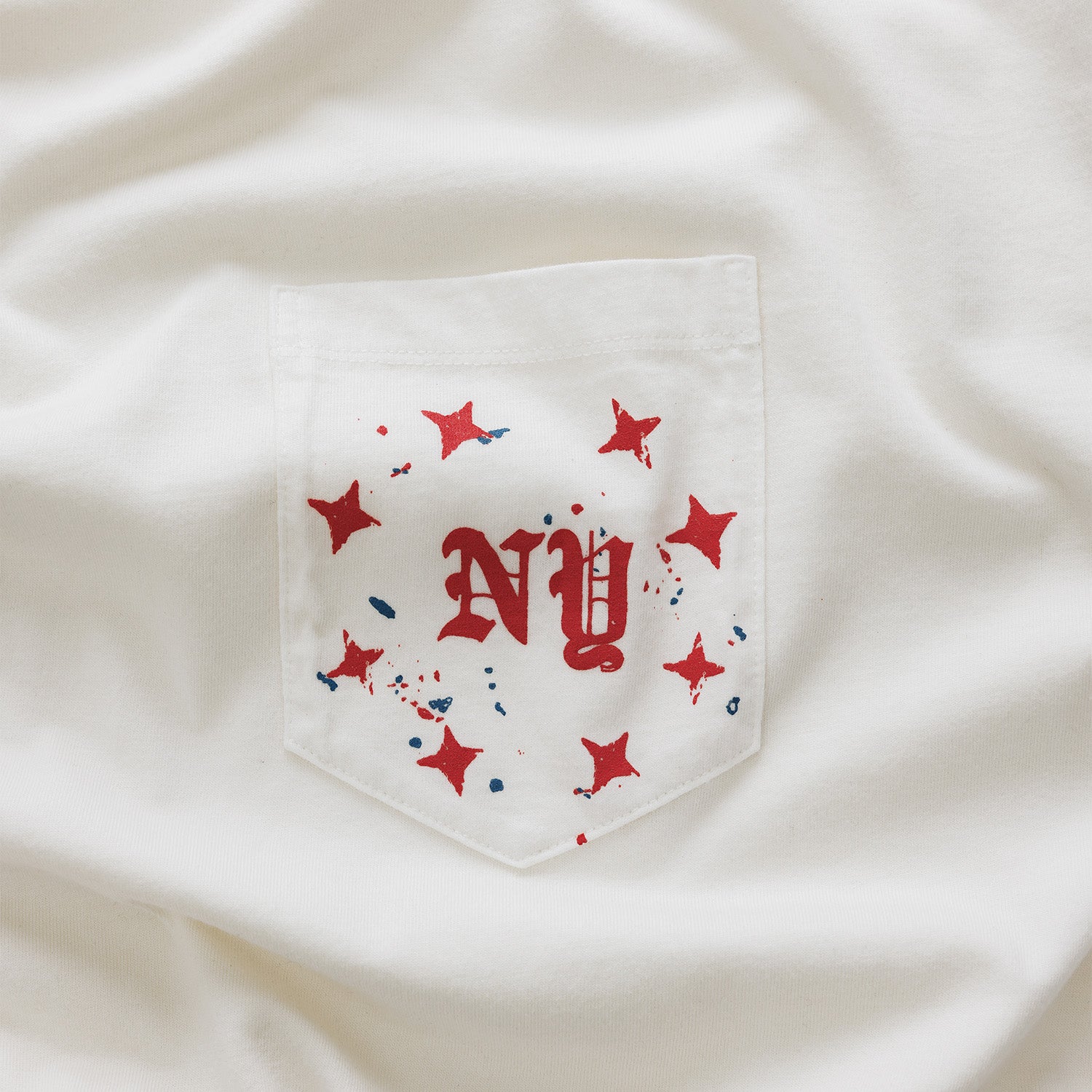 NY Vintage White Pocket T-Shirt - Image 2