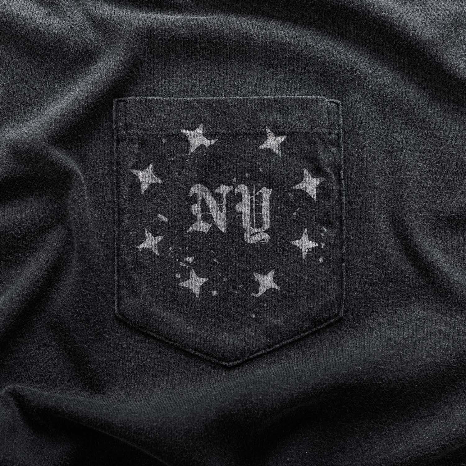 NY Washed Black Pocket T-Shirt - Image 5