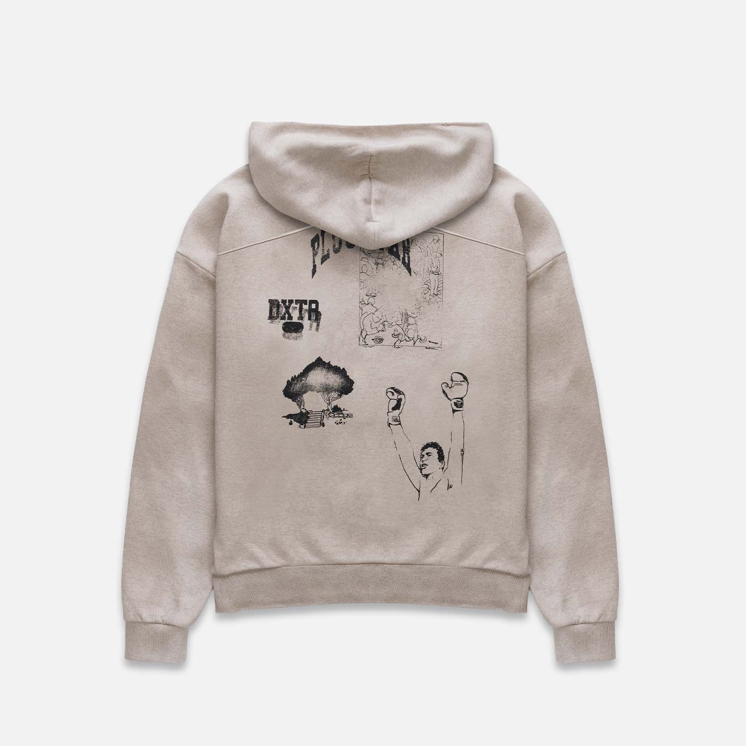 NY Sketch Oat Marl Hoodie - Image 3