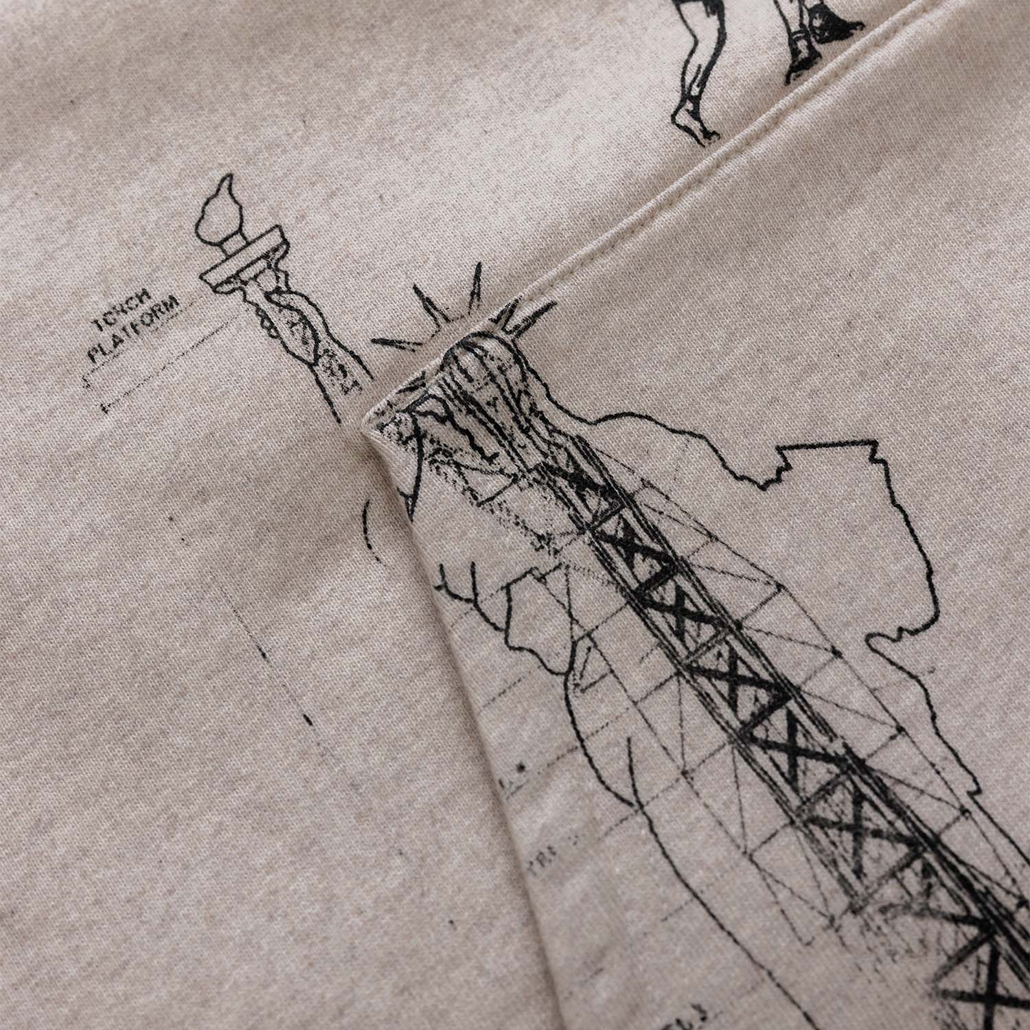 NY Sketch Oat Marl Hoodie - Image 6