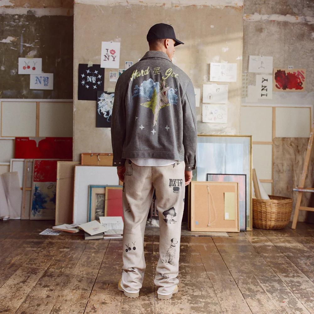 NY Sketch Oat Marl Sweat Pant - Image 2