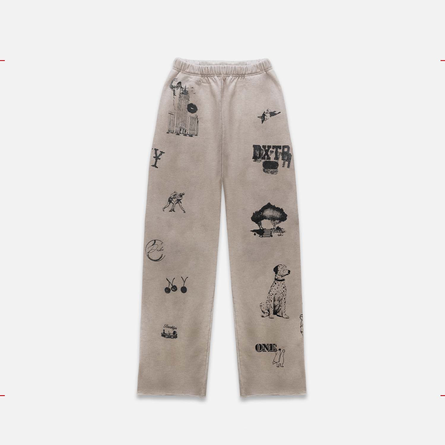 NY Sketch Oat Marl Sweat Pant - Image 3