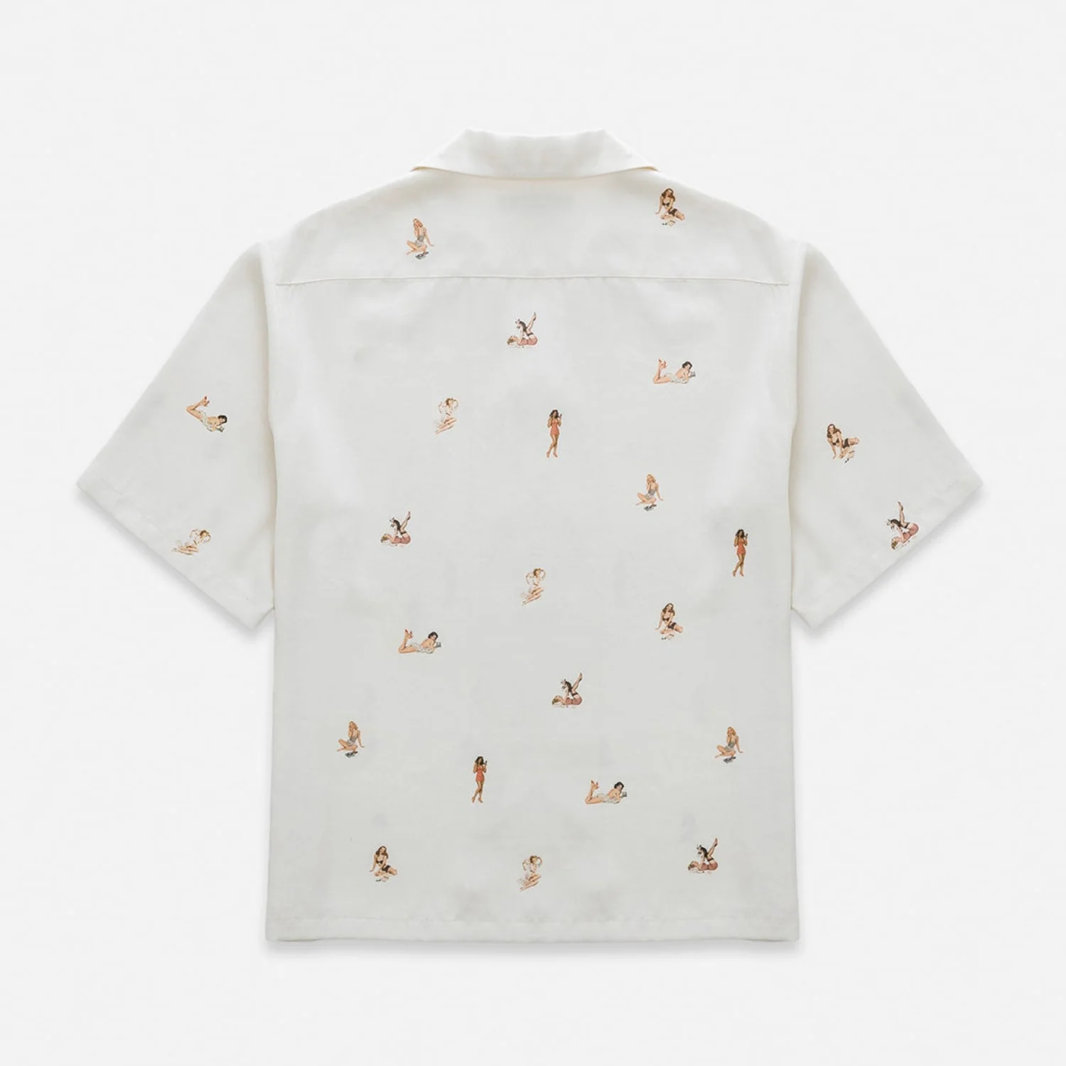 Pin Up Antique White Short Sleeve Shirt - Image 3