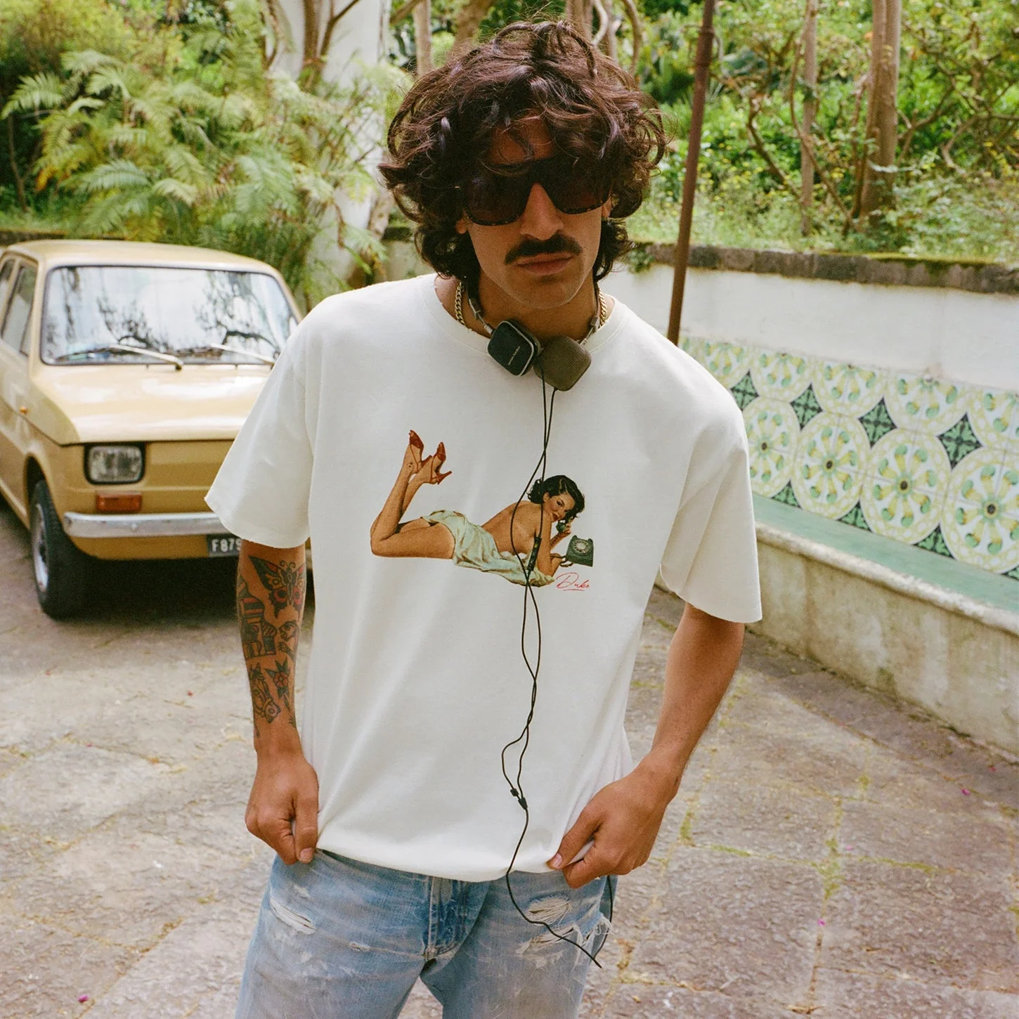 Pin Up I Vintage White T-Shirt - Image 2