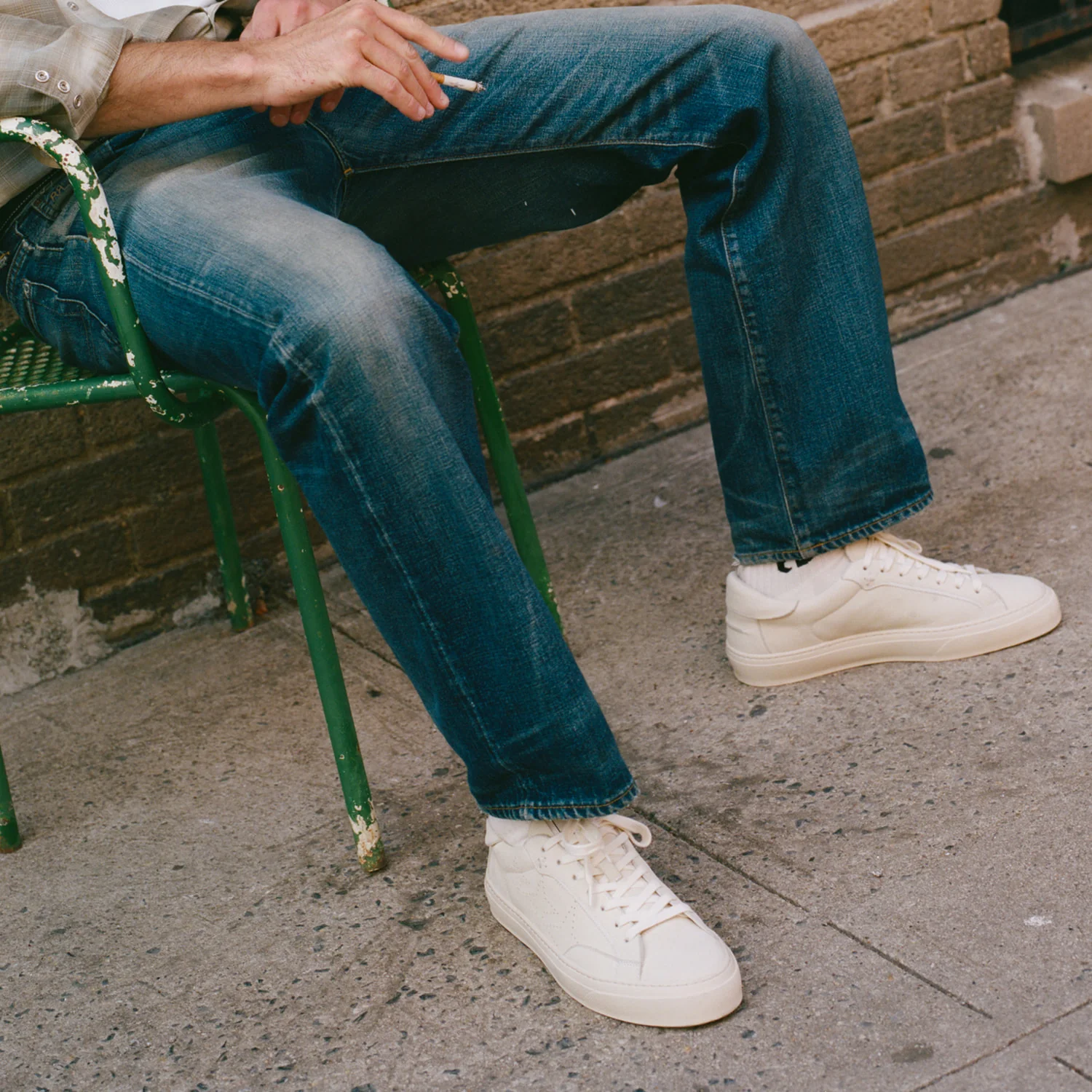 Plus Court Vintage White Sneaker - Men's - Image 2