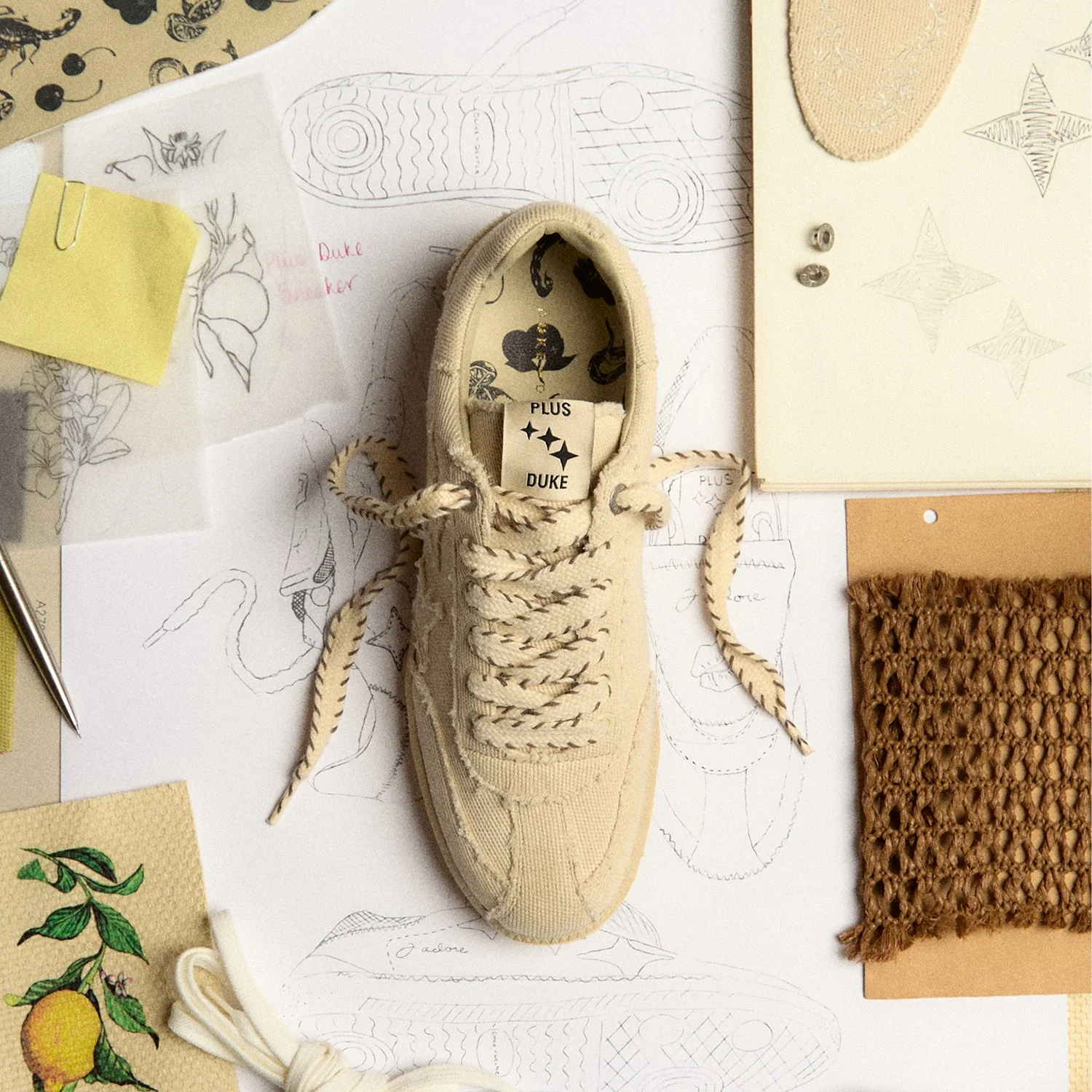 Plus Duke Off-White Canvas Sneaker - Women's - Image 2