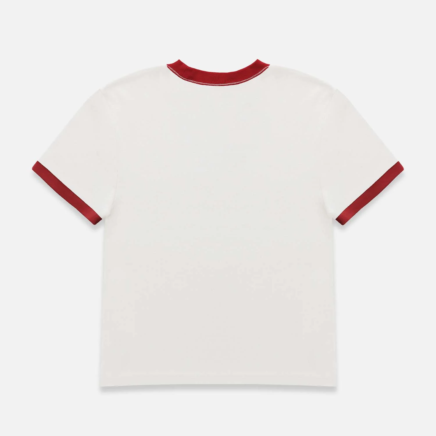 Plus Vintage White + Red Ringer Baby Tee - Women's - Image 3