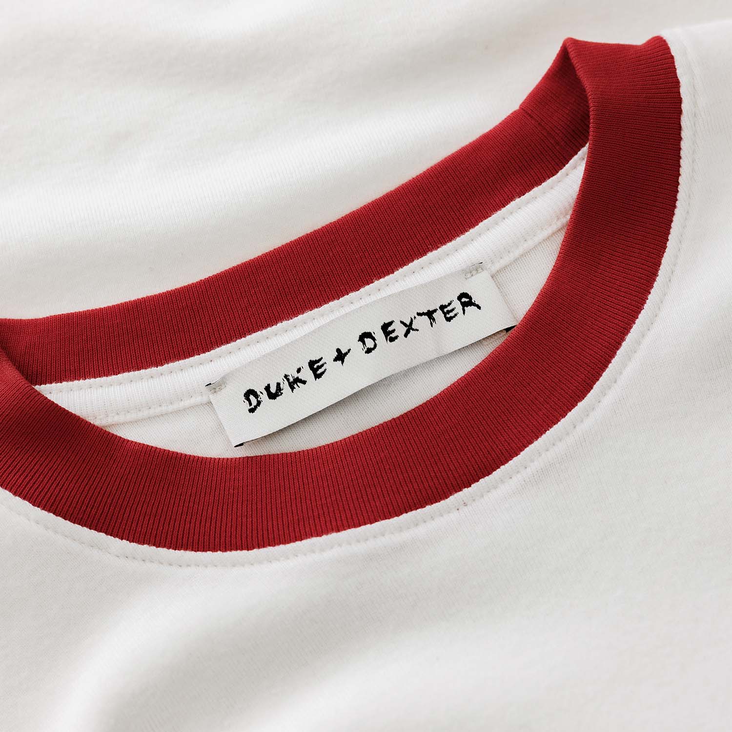 Plus Vintage White + Red Ringer Baby Tee - Women's - Image 4
