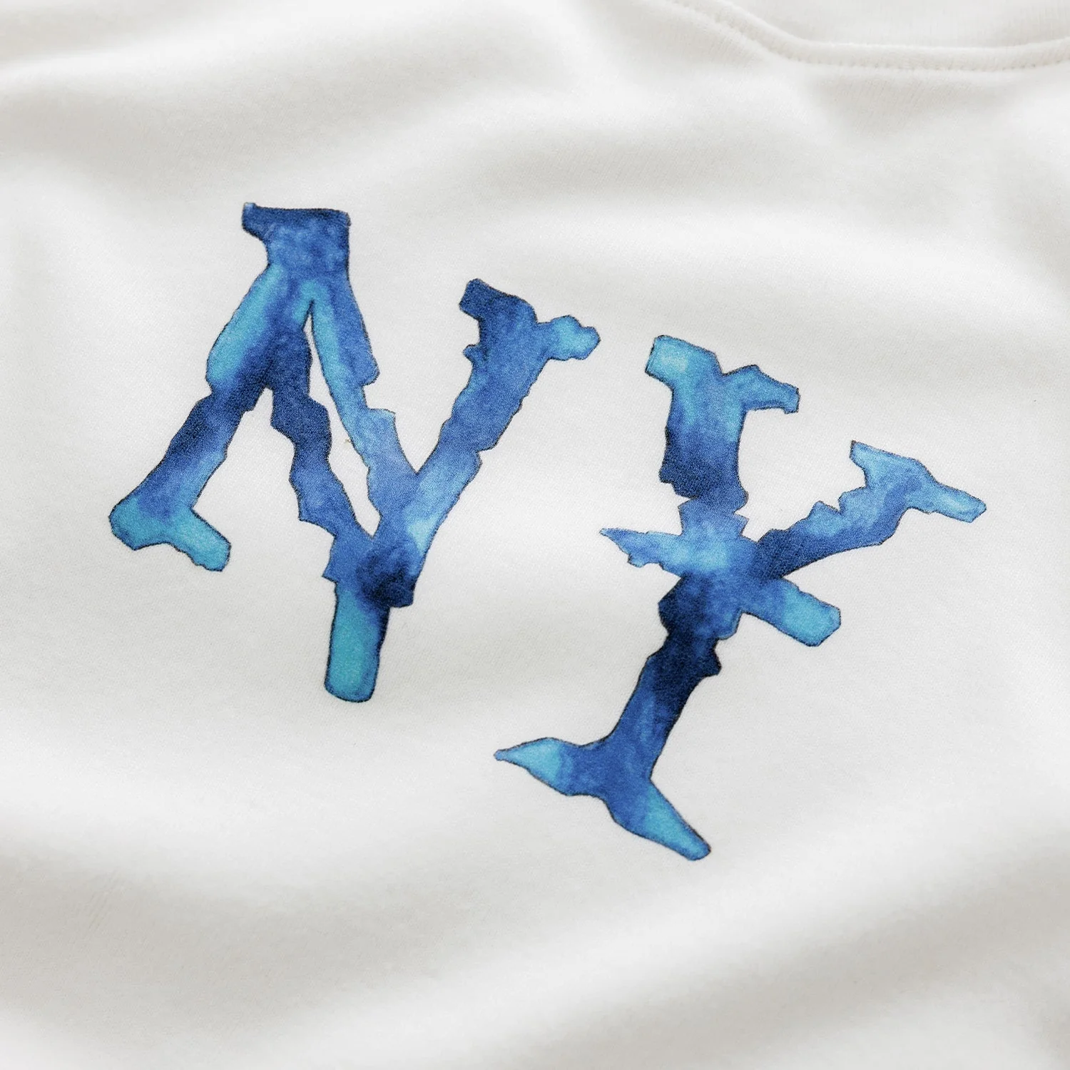 Watercolour NY Vintage White Baby Tee - Women's - Image 4