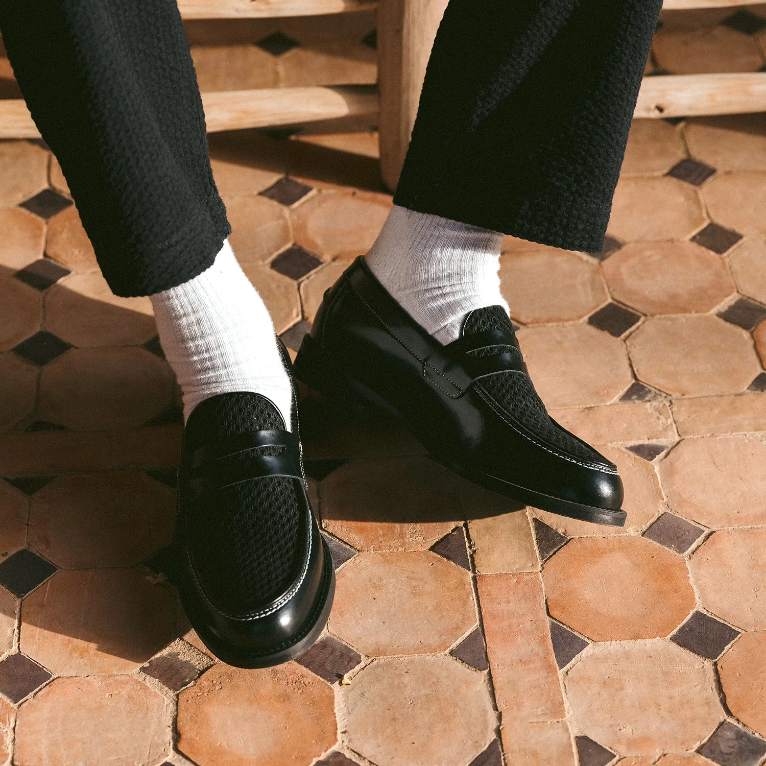 Wilde Black Rattan Penny Loafer - Men's - Image 8