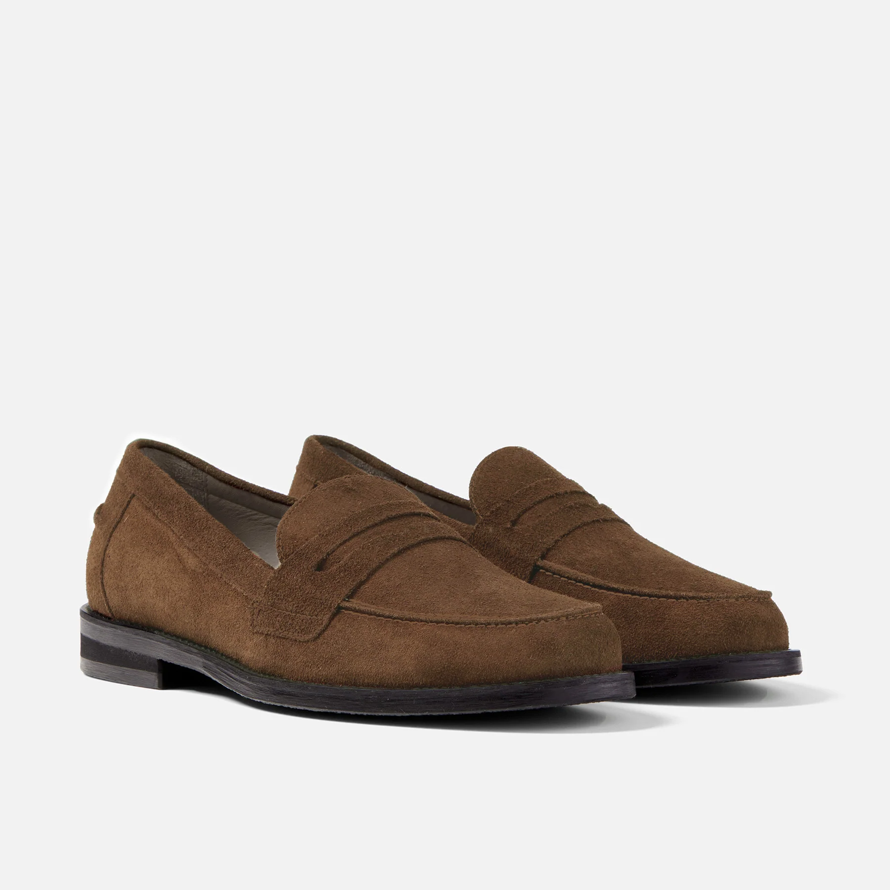 Wilde Brown Suede Penny Loafer - Men's - Image 3