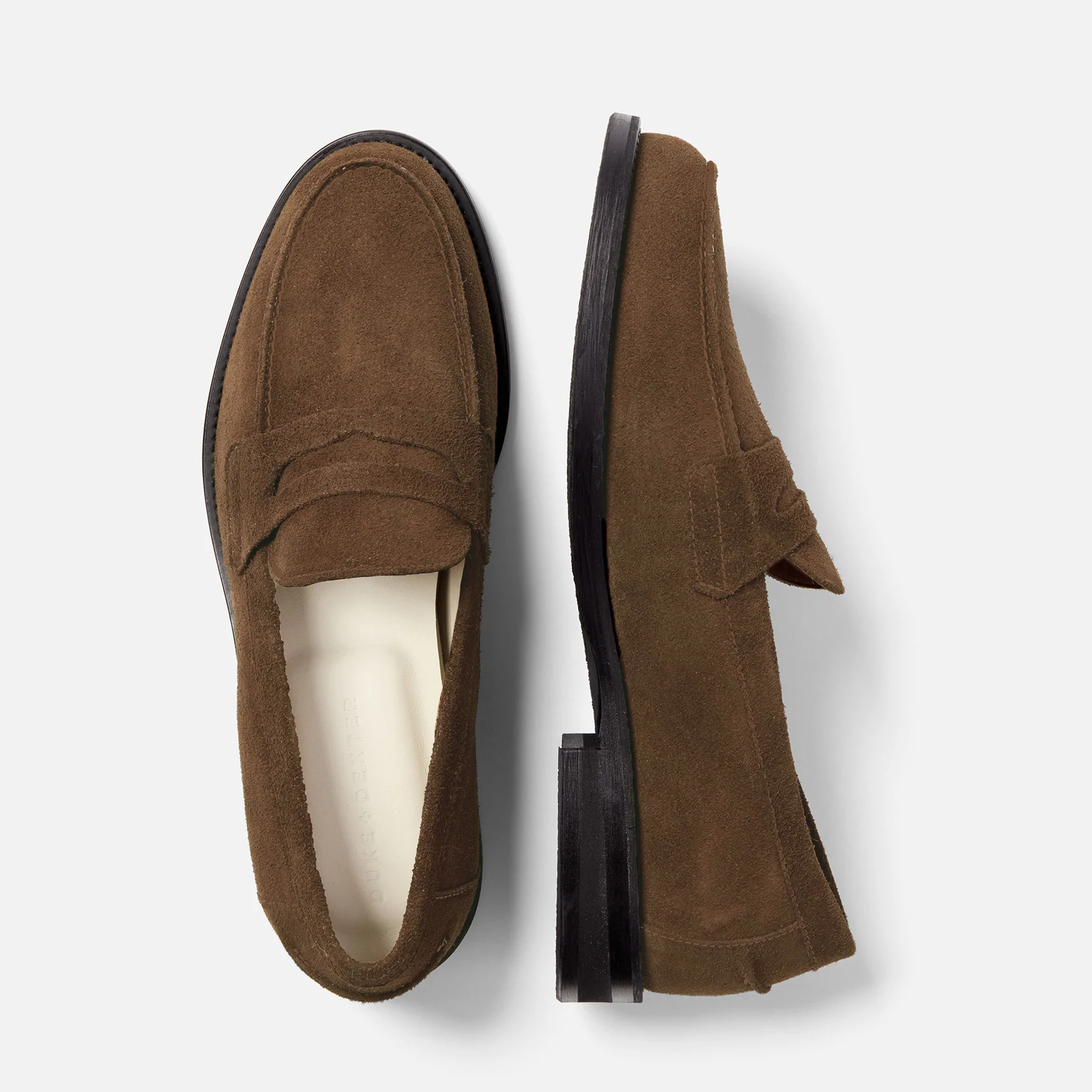 Wilde Brown Suede Penny Loafer - Men's - Image 4