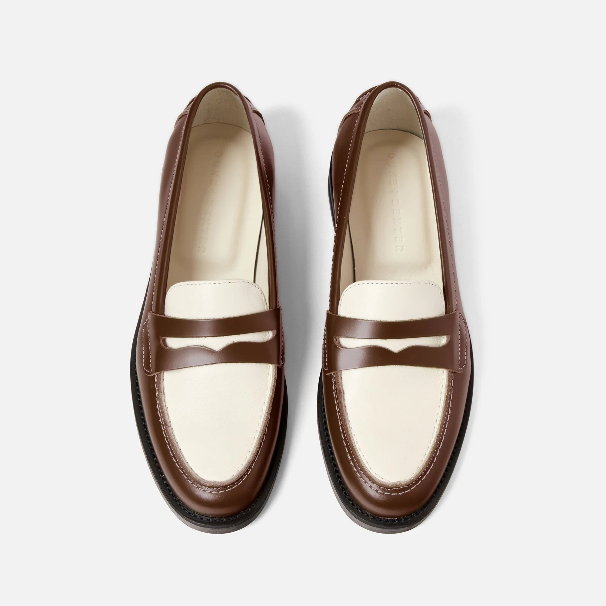 Wilde Chestnut + White Penny Loafer - Women's - Image 2