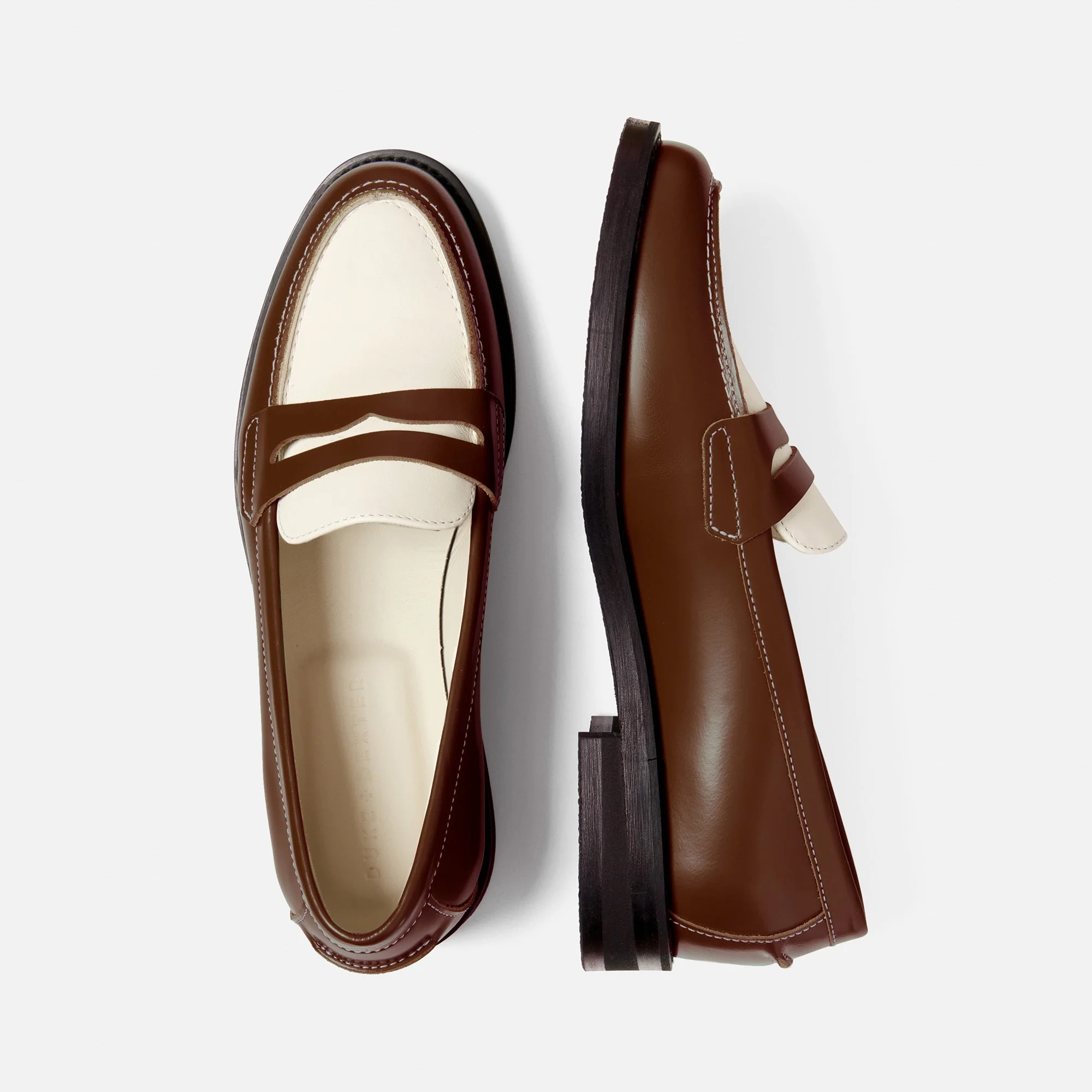 Wilde Chestnut + White Penny Loafer - Women's - Image 4