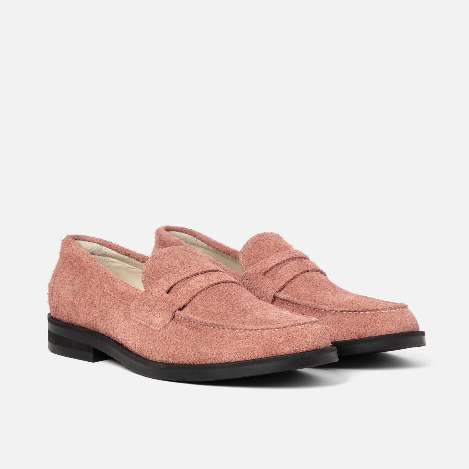 Wilde Hairy Pink Suede Penny Loafer - Men's - Image 3