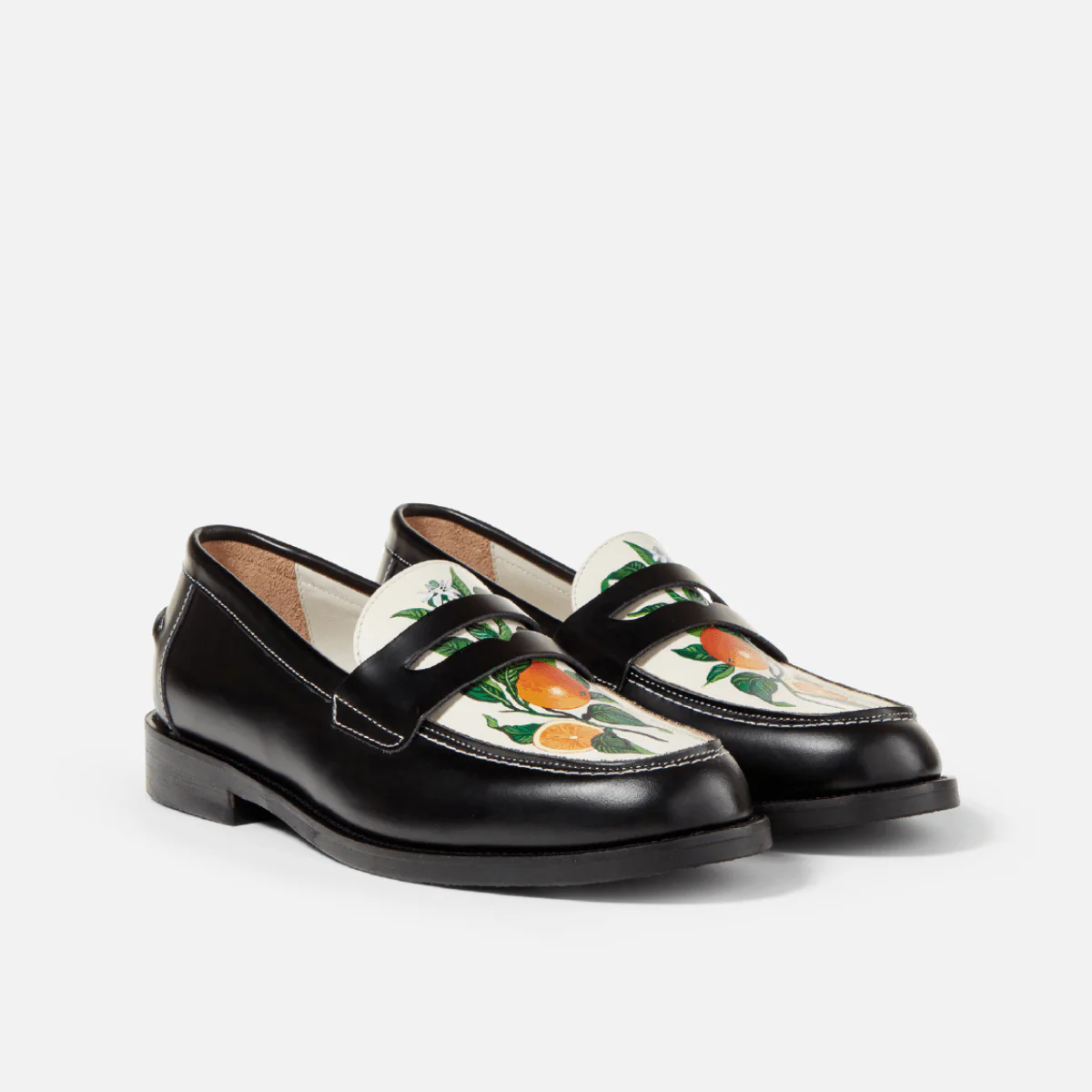 Wilde Hand-Painted Orange Penny Loafer - Women's - Image 3