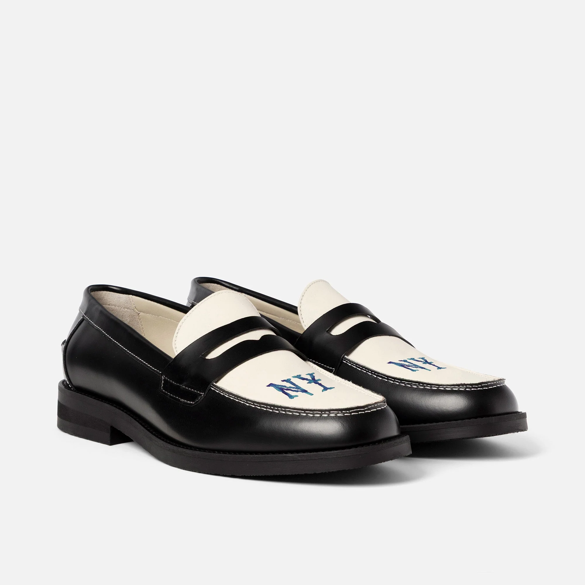 Wilde NY Black + White Penny Loafer - Men's - Image 3