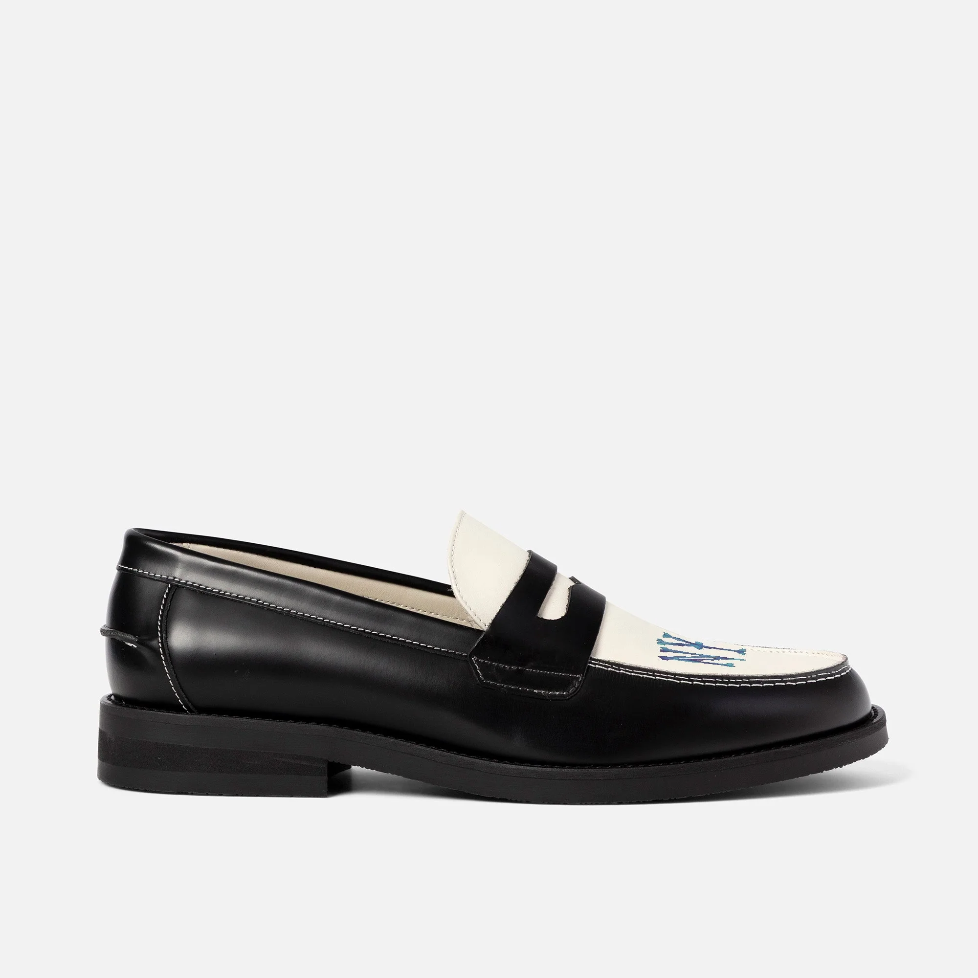 Wilde NY Black + White Penny Loafer - Men's - Image 4