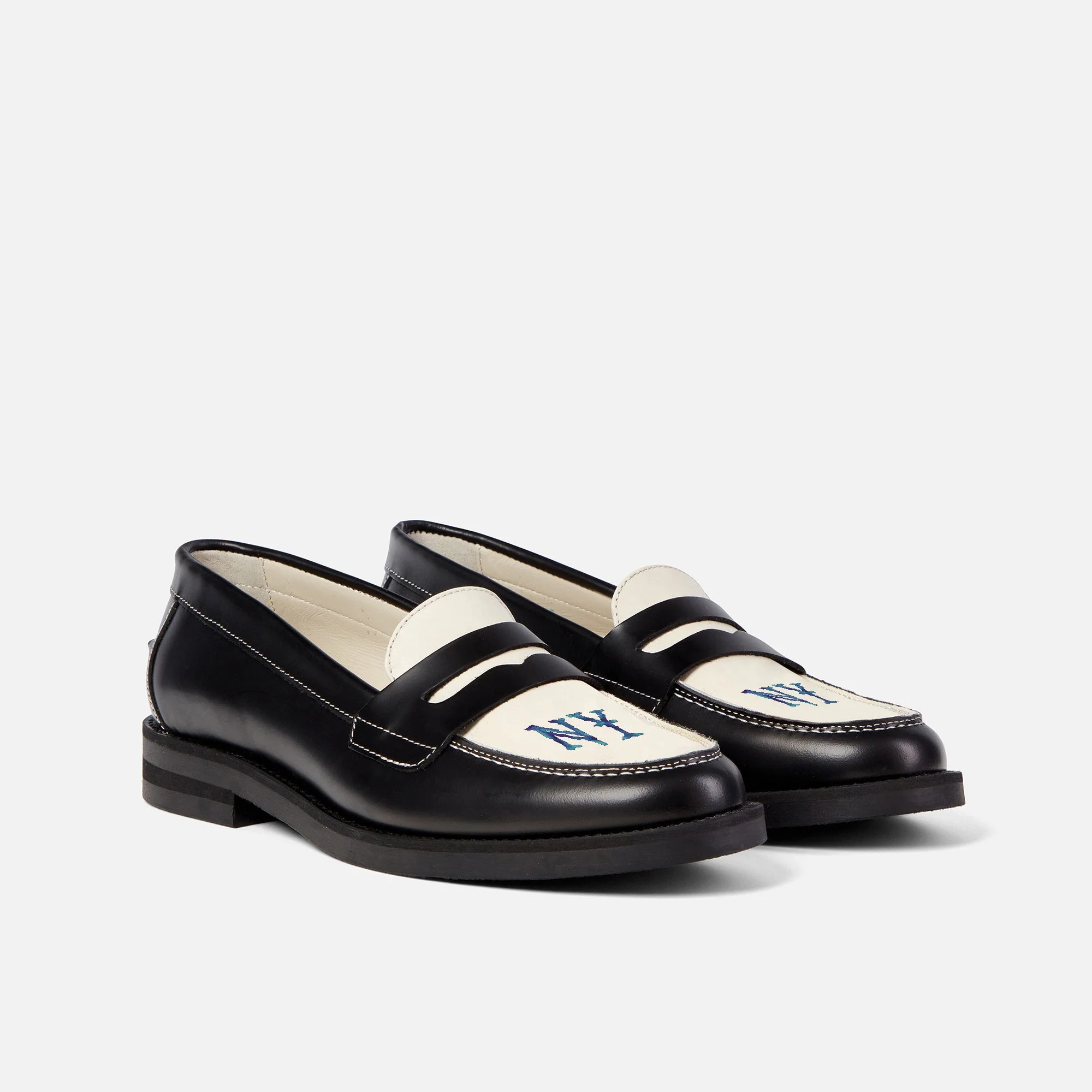 Wilde NY Black + White Penny Loafer - Women's - Image 3