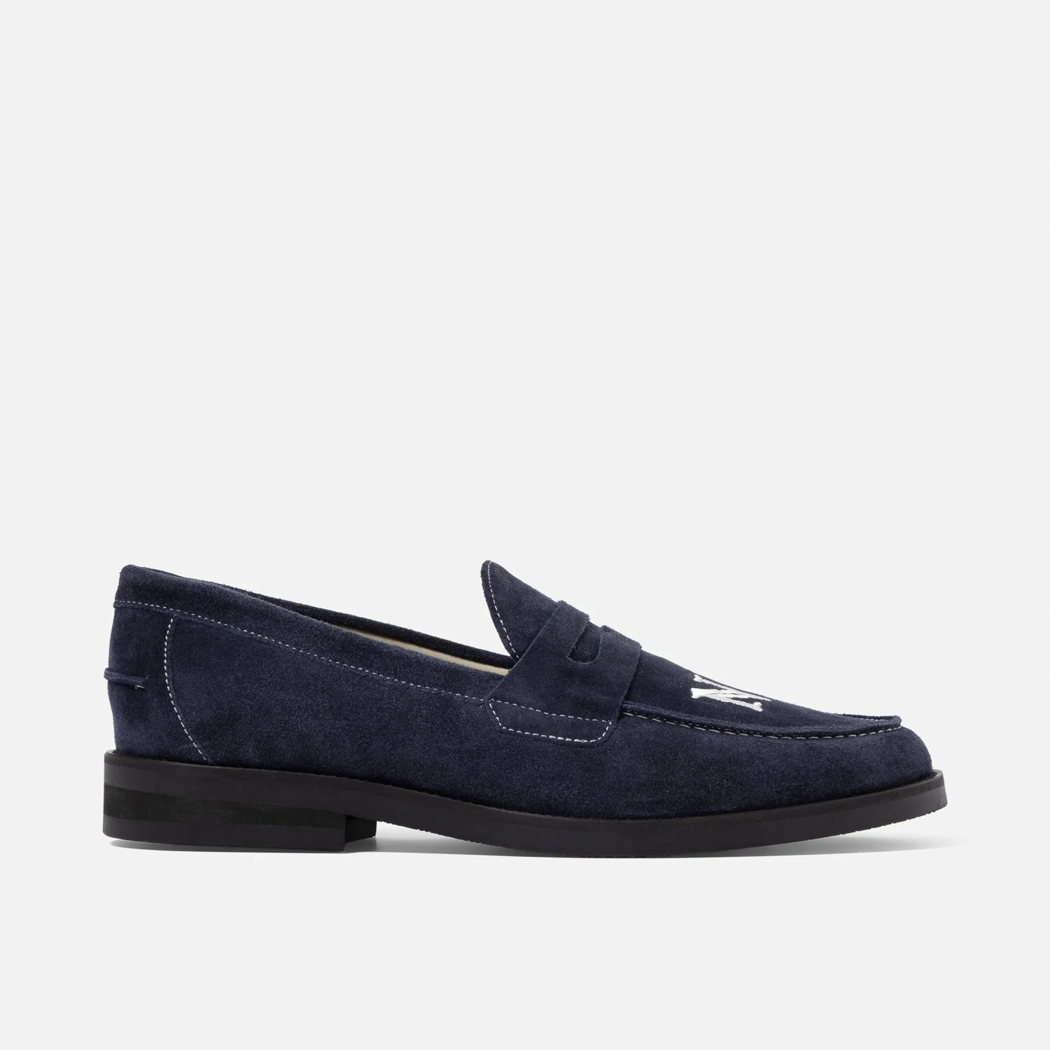 Wilde NY Navy Suede Penny Loafer - Men's - Image 4
