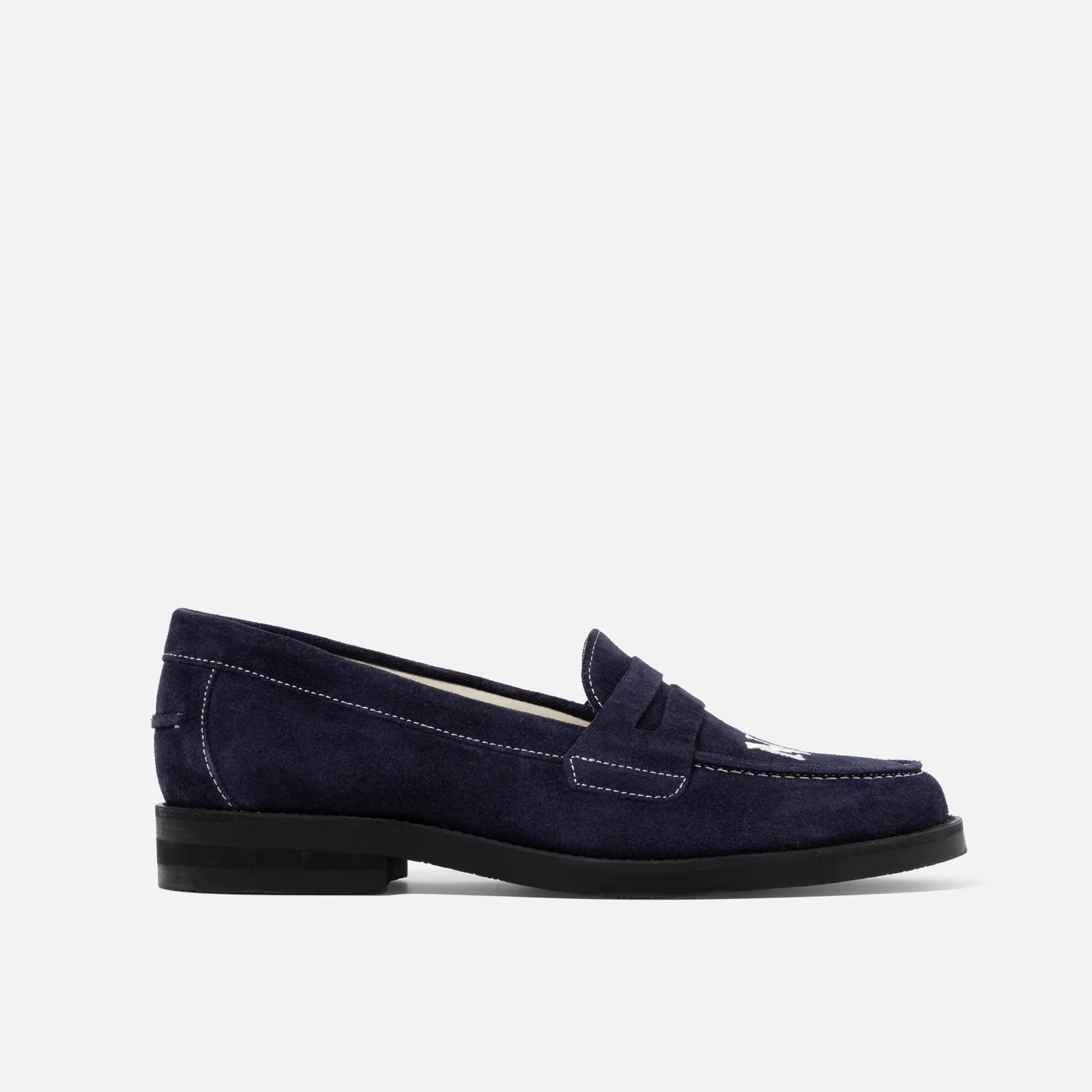 Wilde NY Navy Suede Penny Loafer - Women's - Image 4