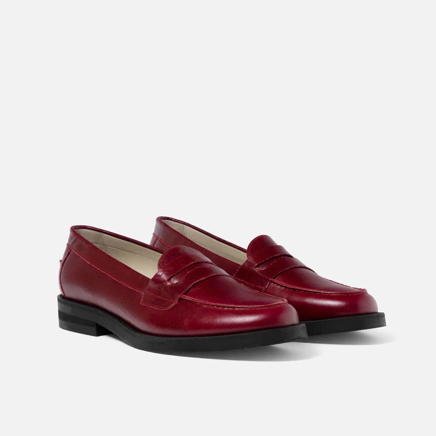 Wilde Red Creased Penny Loafer - Women's - Image 3