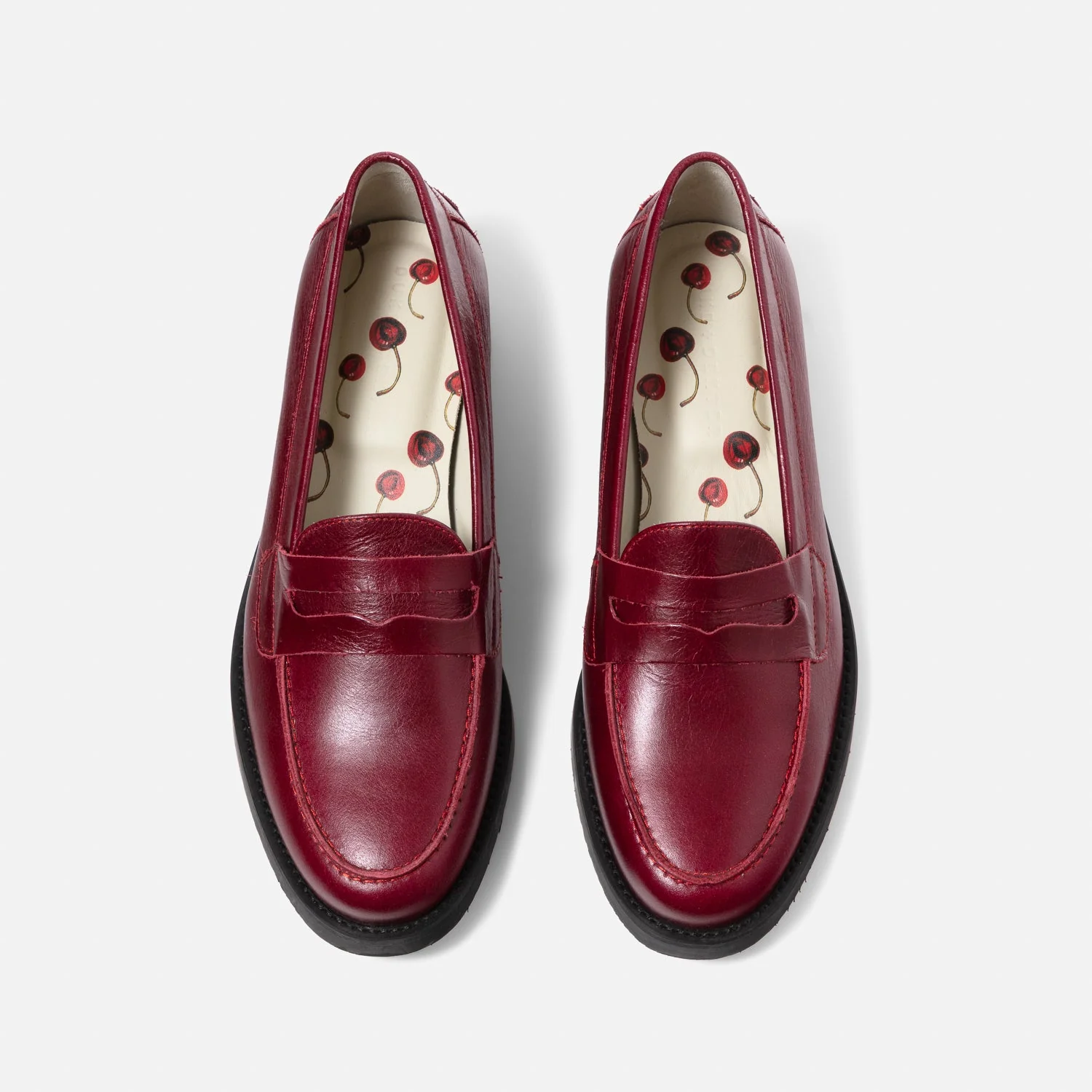 Wilde Red Creased Penny Loafer - Women's - Image 4