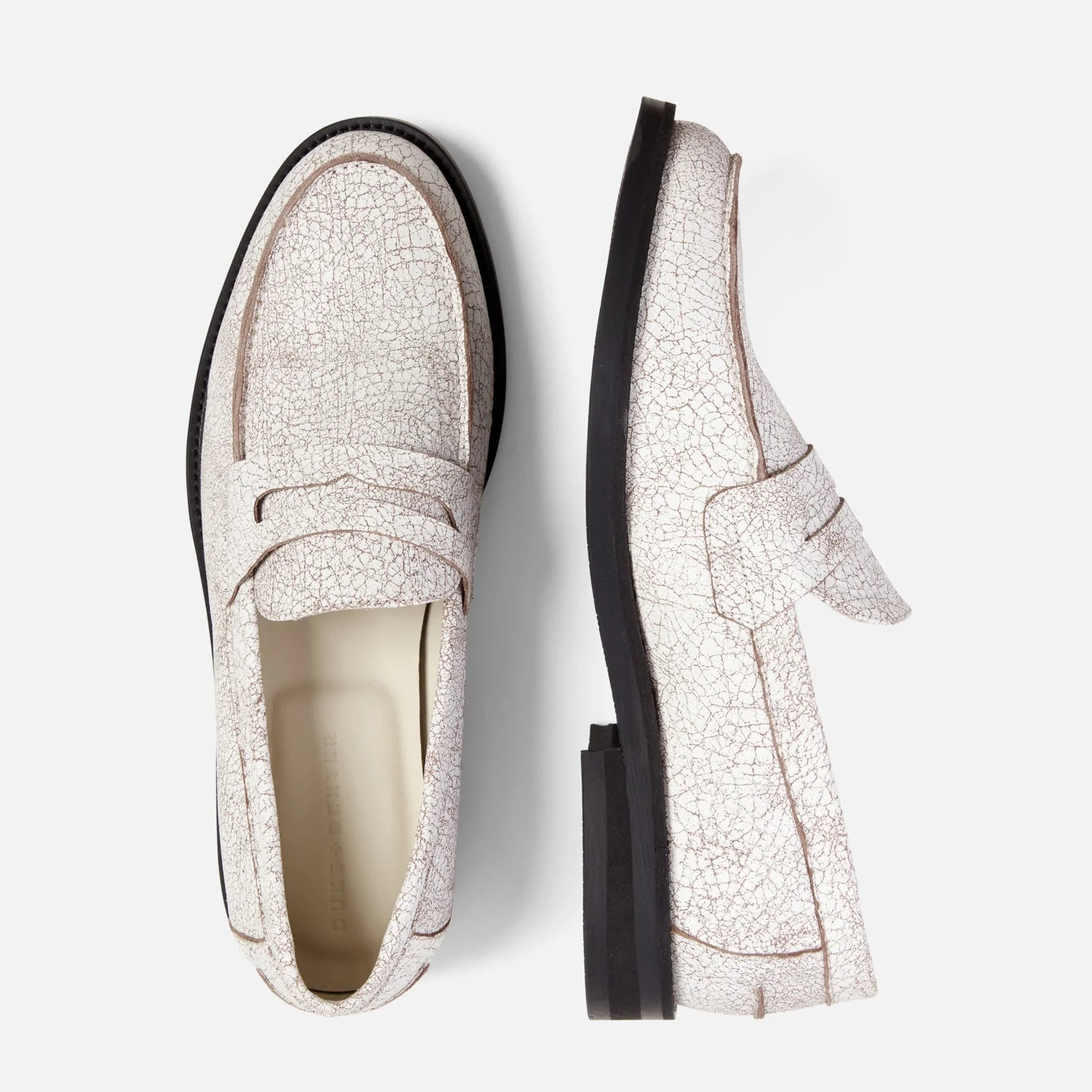 Wilde White Cracked Penny Loafer - Men's - Image 5