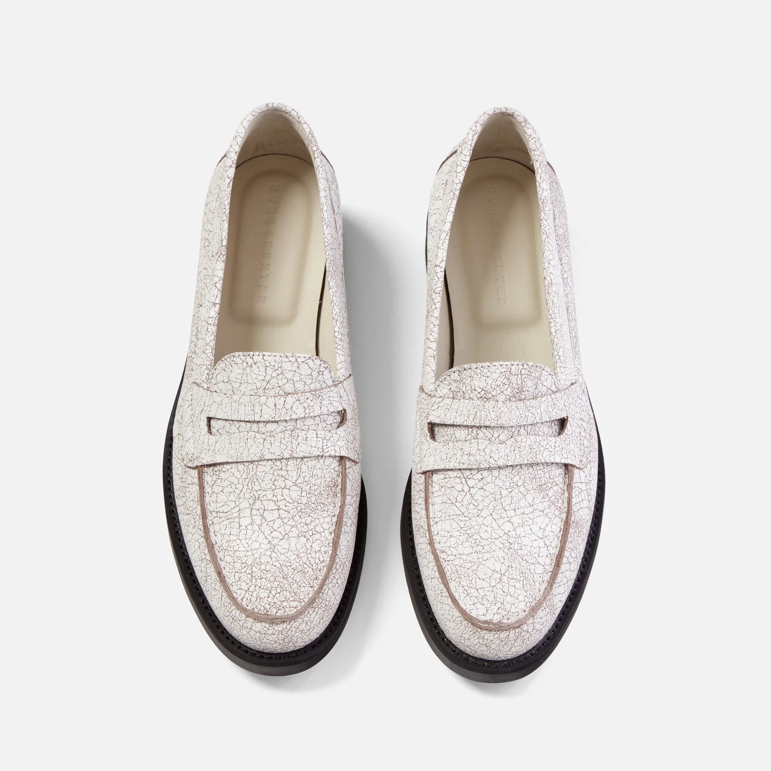 Wilde White Cracked Penny Loafer - Women's - Image 4